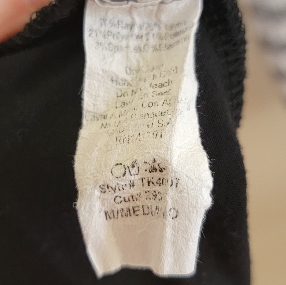 143 Story | Gray White Striped Black Color Blocked Tee Size Medium - Picture 4 of 6